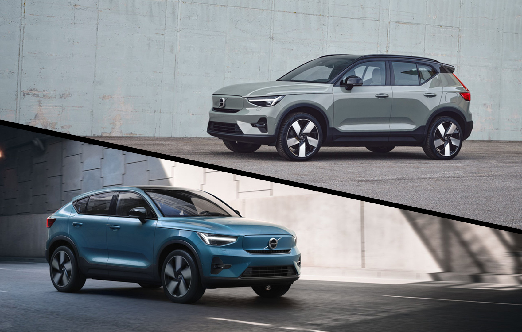 Både Volvo XC40 Recharge og Volvo C40 Recharge får store hopp i rekkevidden. (Fotos: Volvo)